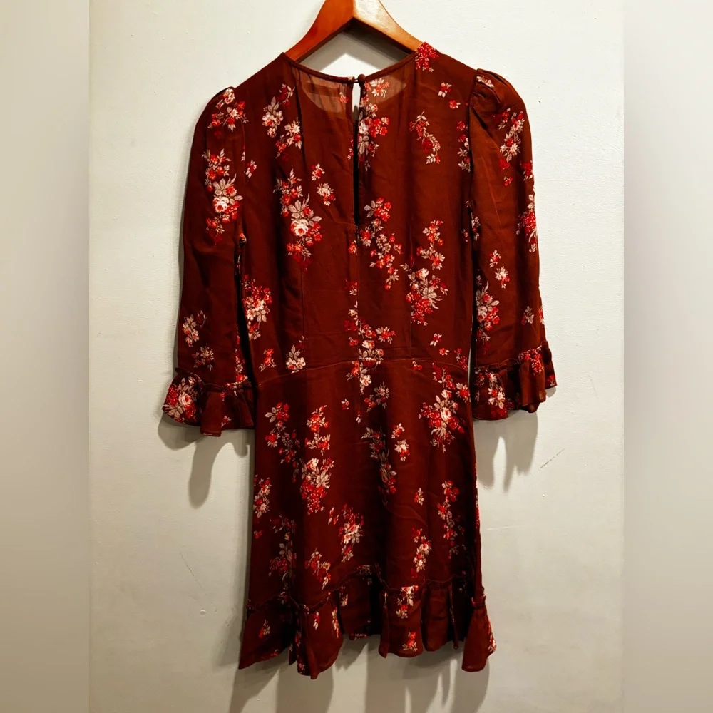 Reformation Brown Floral Mini Dress - Picture 13 of 13